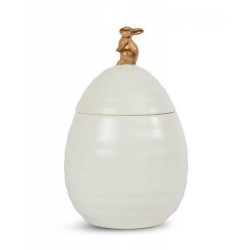 Ellen-Glas mit Deckel, Hase, gebrochenes Weiß