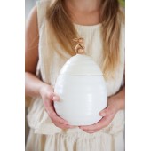 Ellen-Glas mit Deckel, Hase, gebrochenes Weiß