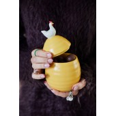 Ellen-Glas mit Deckel hen Gelb