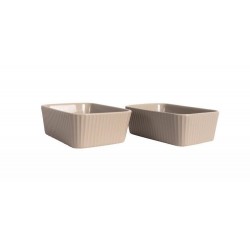 Flora Auflaufform Mini, 2-teilig Beige