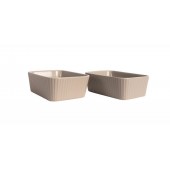 Flora Auflaufform Mini, 2-teilig Beige