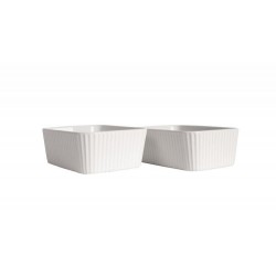Flora Auflaufform Mini, 2-teilig Weiß