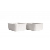 Flora Auflaufform Mini, 2-teilig Weiß