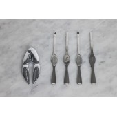 Sivan Muschelbesteck, 4-teilig Silber