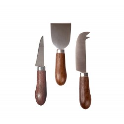 Astrid Käsemesserset, 3-teilig Dunkelbraun/Silber