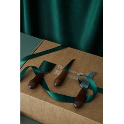 Astrid Käsemesserset, 3-teilig Dunkelbraun/Silber
