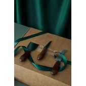 Astrid Käsemesserset, 3-teilig Dunkelbraun/Silber