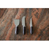 Astrid Käsemesserset, 3-teilig Dunkelbraun/Silber