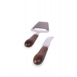 Astrid Käsehobel und Buttermesser, 2-teilig Dunkelbraun/Silber
