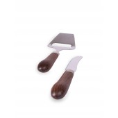 Astrid Käsehobel und Buttermesser, 2-teilig Dunkelbraun/Silber
