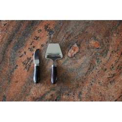 Astrid Käsehobel und Buttermesser, 2-teilig Dunkelbraun/Silber