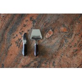 Astrid Käsehobel und Buttermesser, 2-teilig Dunkelbraun/Silber