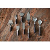 Astrid Käsehobel und Buttermesser, 2-teilig Dunkelbraun/Silber