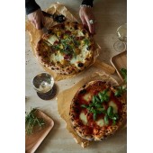 Astrid Pizza-/Kuchenset, 2-teilig Dunkelbraun/Silber