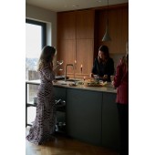 Astrid Pizza-/Kuchenset, 2-teilig Dunkelbraun/Silber