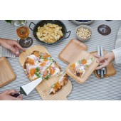 Astrid Pizza-/Kuchenset, 2-teilig Dunkelbraun/Silber