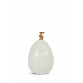 Ellen-Glas mit Deckel, Hase, gebrochenes Weiß