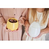 Ellen-Glas mit Deckel, Hase, gebrochenes Weiß