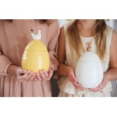 Ellen-Glas mit Deckel, Hase, gebrochenes Weiß