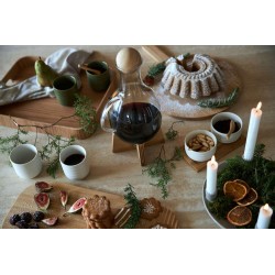 Ellen Schüssel-Set mit Löffeln, gebrochenes Weiß/Braun