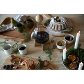 Ellen Schüssel-Set mit Löffeln, gebrochenes Weiß/Braun