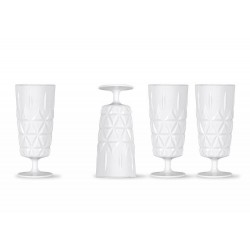 Picnic Juni Glas hoch, 4-tlg. Weiß