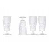 Picnic Juni Glas hoch, 4-tlg. Weiß