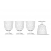 Picnic Juni Glas, 4-teilig Weiß
