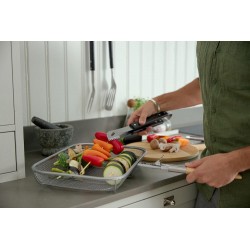 Fredde Grillkorb Silber/Braun