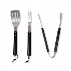 Fredde Grillset, 3-teilig Schwarz/Silber