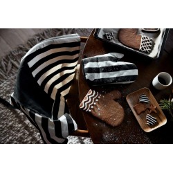 Aron Schürze und Grillhandschuh-Set Schwarz/Beige
