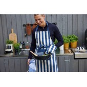 Aron Schürze und Grillhandschuh-Set Blau/Beige