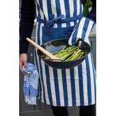 Aron Schürze und Grillhandschuh-Set Blau/Beige
