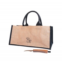 Karl-J oh eine Tasche mit Pilzmesser Beige/Schwarz