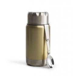 Markieren Sie die Thermoskanne für Lebensmittel mit Gold