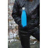 Nils Stahlflasche mit gummierter Oberfläche. Hellblau
