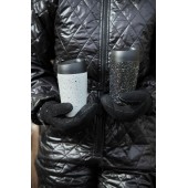 Loke Reisebecher mit Verschlussfunktion klein Schwarz/Weiß
