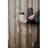 Loke Reisebecher mit Verschlussfunktion klein Weiß/Schwarz