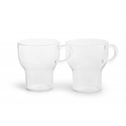 Glasbecher groß, 2-teilig Klar