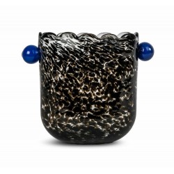 Vase/Weinkühler Messy Schwarz/Blau