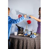 Vase/Weinkühler Messy Schwarz/Blau