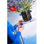 Vase/Weinkühler Messy Schwarz/Blau