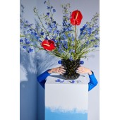Vase/Weinkühler Messy Schwarz/Blau
