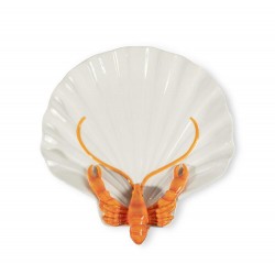Teller Lobsti Weiß/Orange