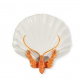 Teller Lobsti Weiß/Orange