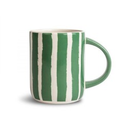 Becher Liz Streifen Grün/Weiß