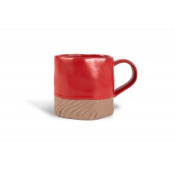 Becher Swirl Rot/Beige