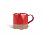 Becher Swirl Rot/Beige