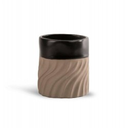 Tasse Swirl Schwarz/Beige