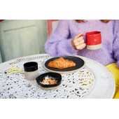 Tasse Swirl Schwarz/Beige